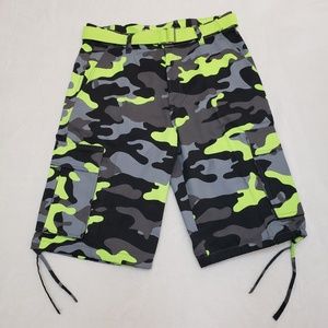 Access Neon Volt Camo/ Camouflage Cargo Shorts